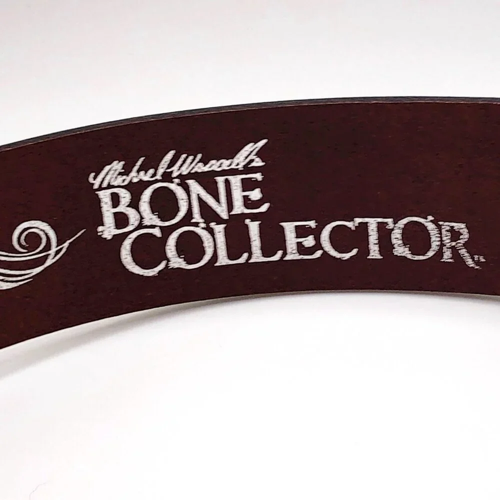 Michael Waddell's Bone Collector Brown Leather Belt with silver tone buckle 36